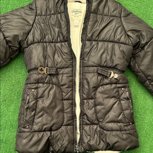 OshKosh B'gosh Dark Gray Puffer Jacket with Hood - Picture 6 of 11